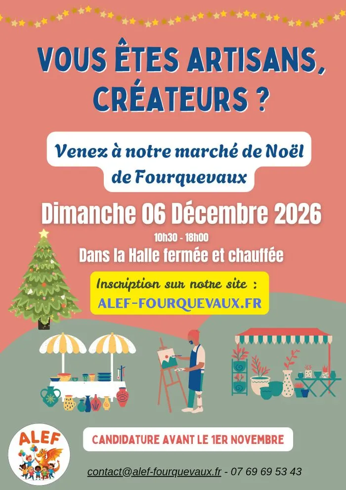 Marché de Noël à Fourquevaux — Recherche d'artisans créateurs marché de Noël 2026 de Fourquevaux
