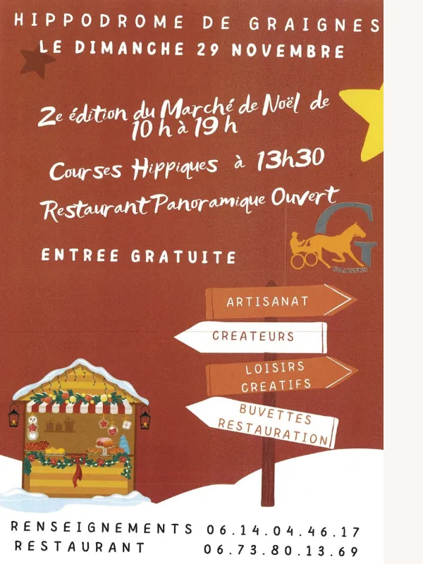 Marché de Noël à Graignes-Mesnil-Angot — 2e édition du marché de Noël et courses hippiques