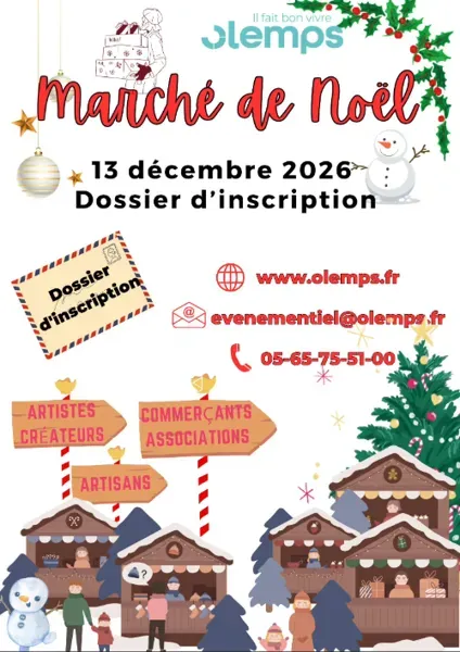 Marché de Noël à Olemps — Inscriptions ouvertes pour le Marché de Noël 2026 !