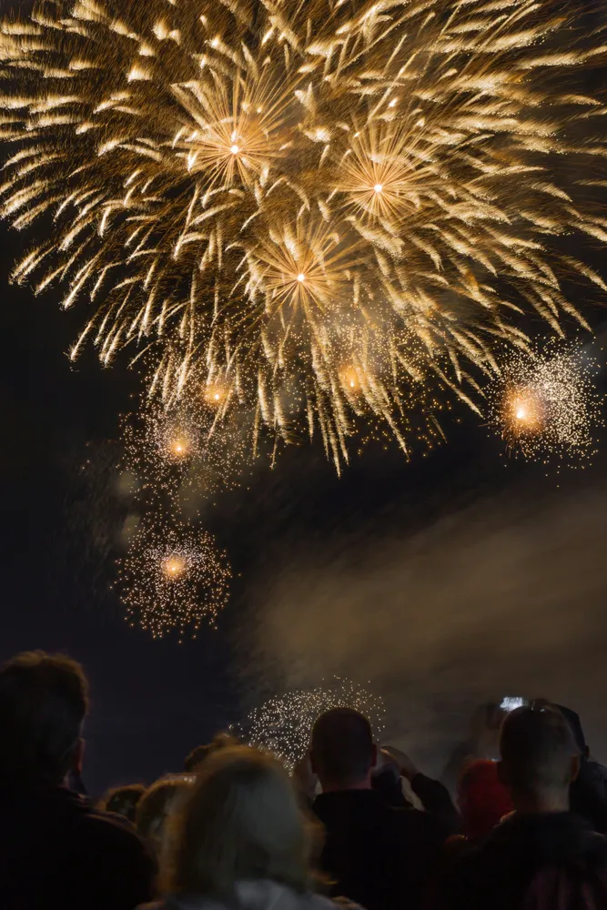 Marché de Noël à Bretenoux — Feu d'artifice du marché de Noël de Bretenoux