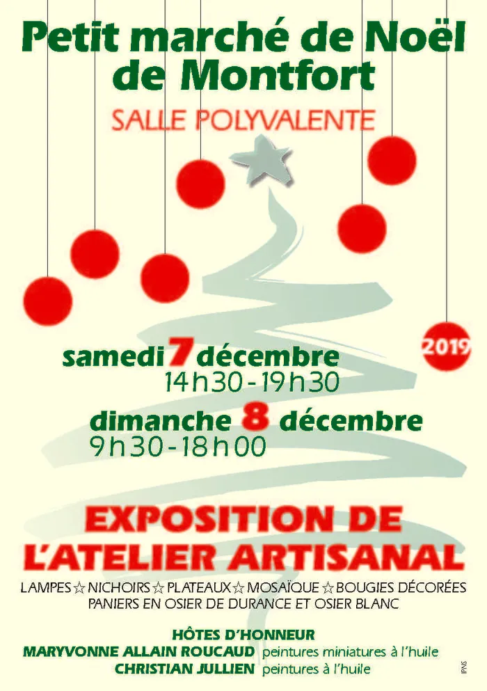 Marché de Noël à Montfort — Petit marché de Noël de l’atelier artisanal de Montfort